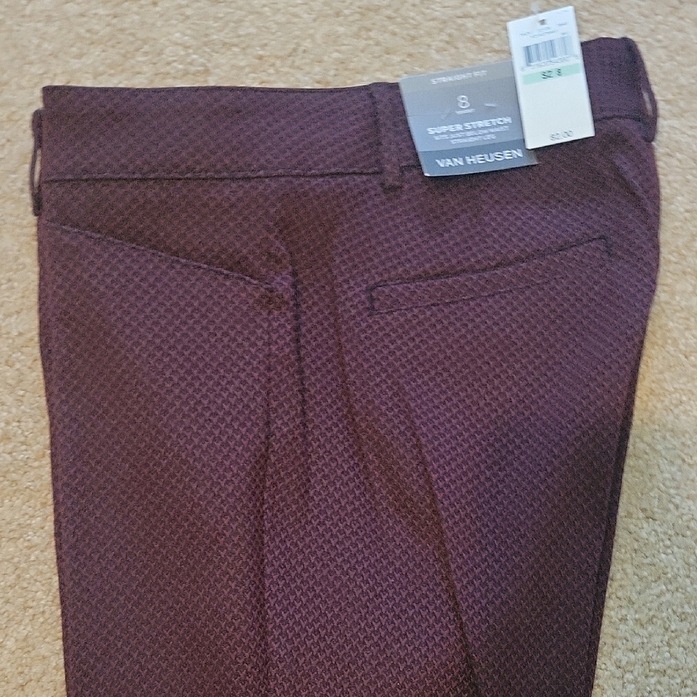 Van Heusen Women's Dark Red Dress Pants